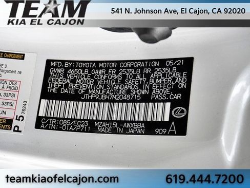 Used 2021 Lexus UX 250h w/ Premium Package image 40