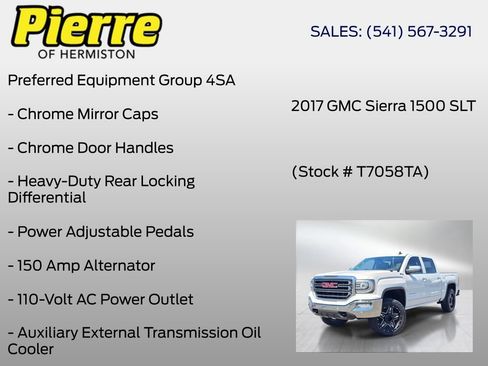 Used 2017 GMC Sierra 1500 SLT AWD/4WD image 18