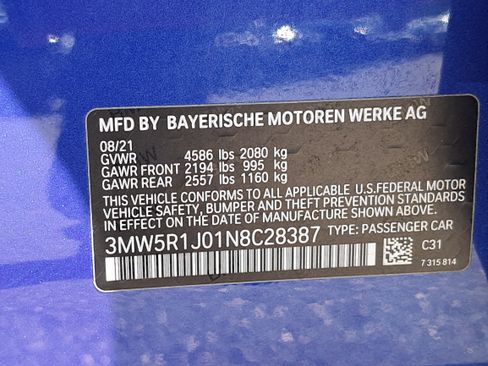 Used 2022 BMW 330i Sedan w/ M Sport Package RWD image 34