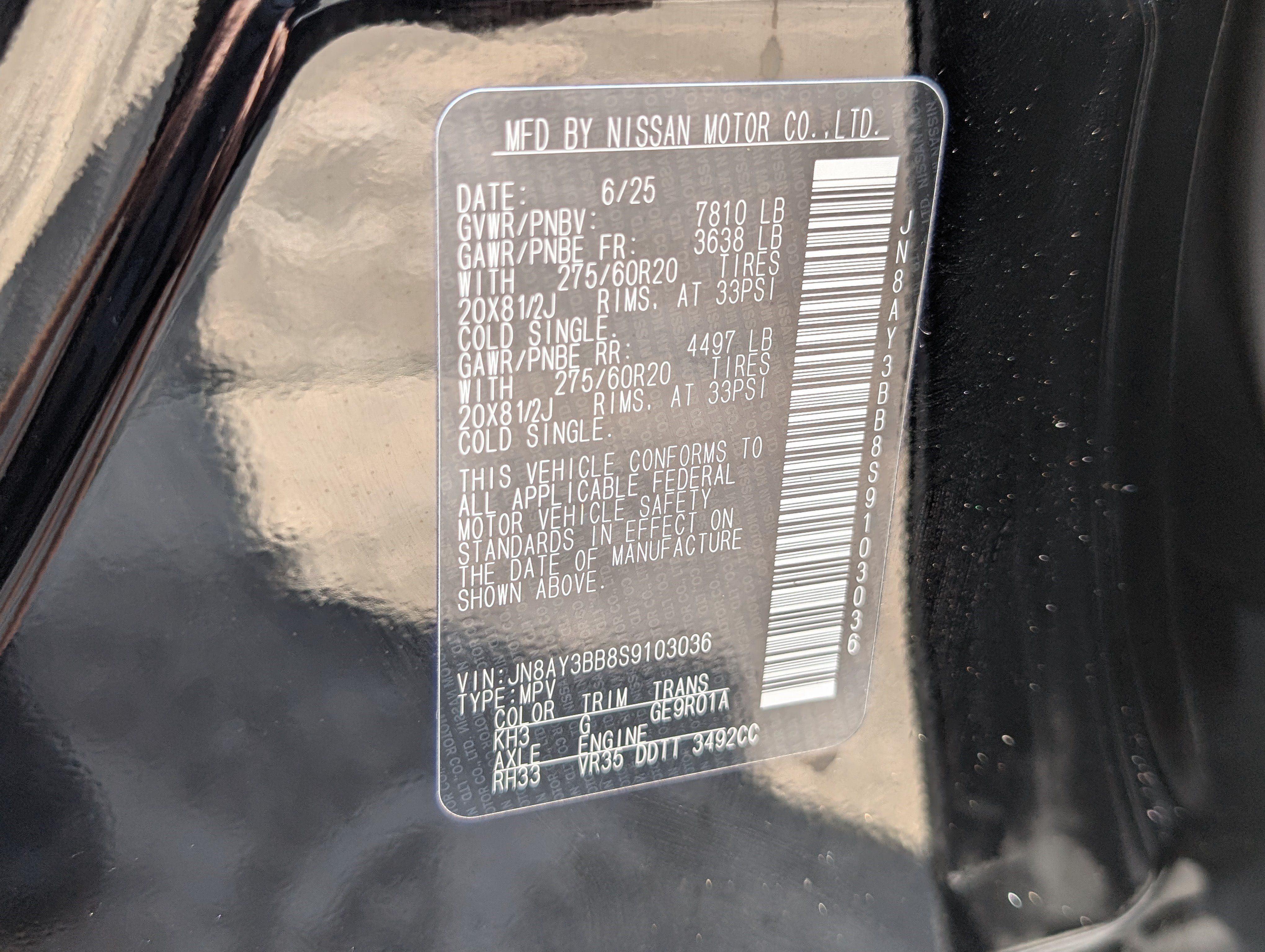 Used 2025 Nissan Armada SL w/ Captain's Chari Seat Package AWD/4WD image 37