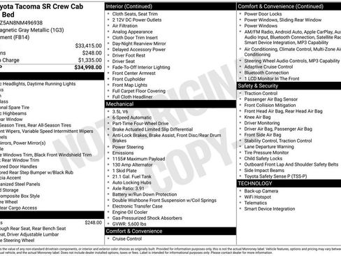 Used 2022 Toyota Tacoma SR AWD/4WD image 7