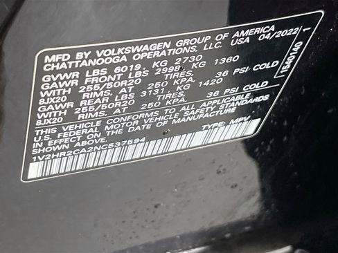 Used 2022 Volkswagen Atlas SE AWD/4WD image 31