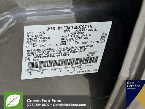 Certified 2022 Ford Maverick Lariat w/ Lariat Luxury Package FWD image 34