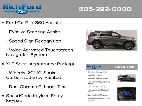 Certified 2024 Ford Explorer XLT w/ Equipment Group 202A RWD image 24