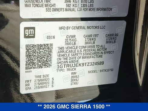 New 2026 GMC Sierra 1500 Elevation AWD/4WD image 25