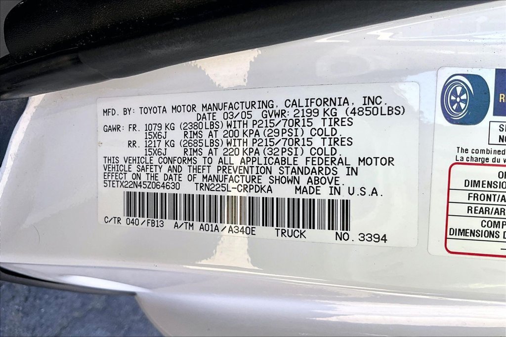 Used 2005 Toyota Tacoma 2WD Access Cab image 12