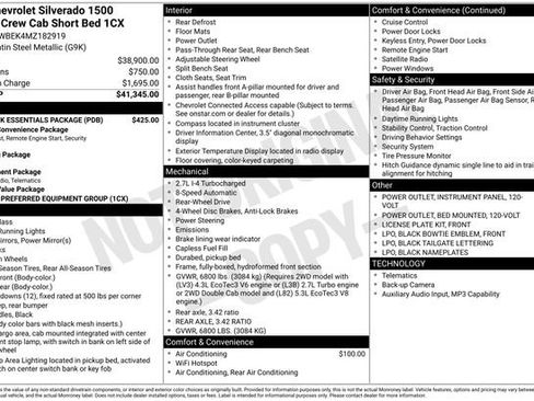 Used 2021 Chevrolet Silverado 1500 Custom w/ LPO, Dark Essentials Package image 5