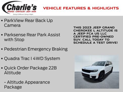 Certified 2023 Jeep Grand Cherokee L Laredo image 13