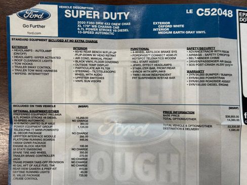 Used 2020 Ford F350 XL w/ Power Equipment Group image 32
