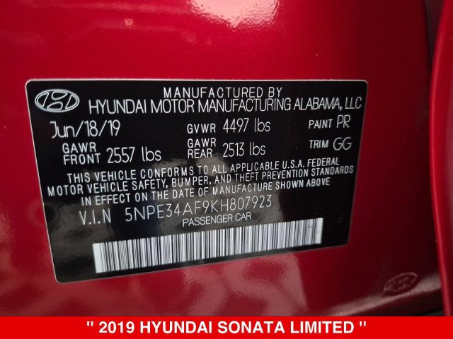 Used 2019 Hyundai Sonata Limited FWD image 40