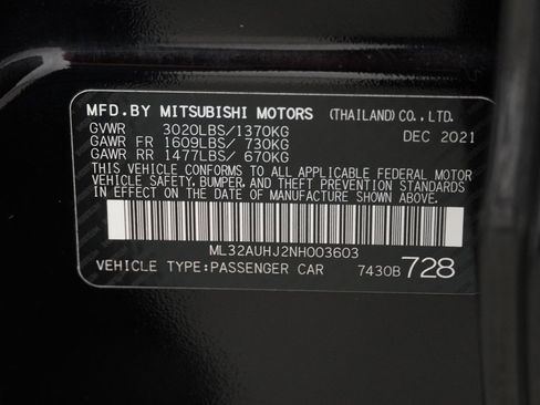 Used 2022 Mitsubishi Mirage ES image 54