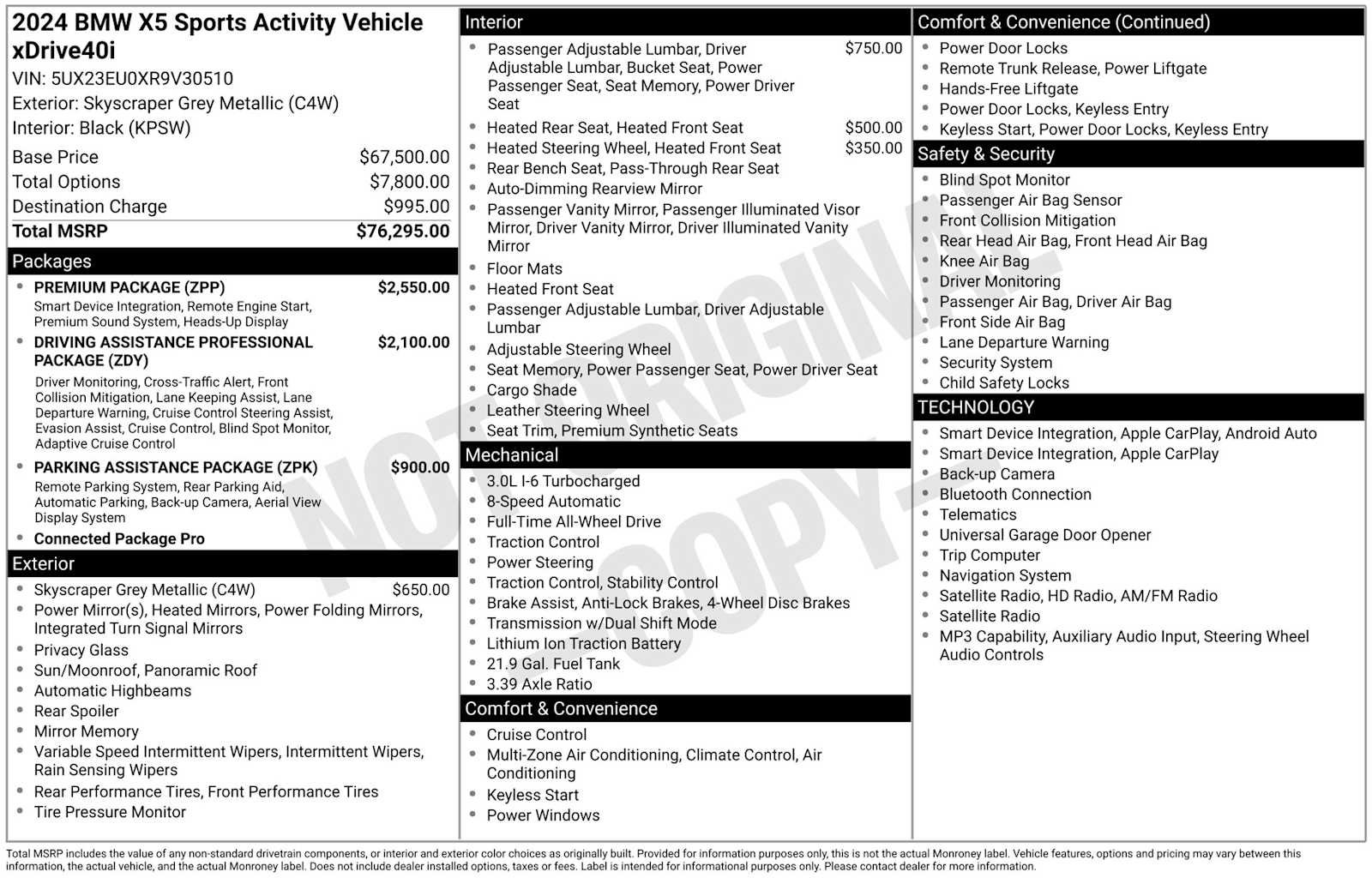 Used 2024 BMW X5 xDrive40i w/ Premium Package AWD/4WD image 18