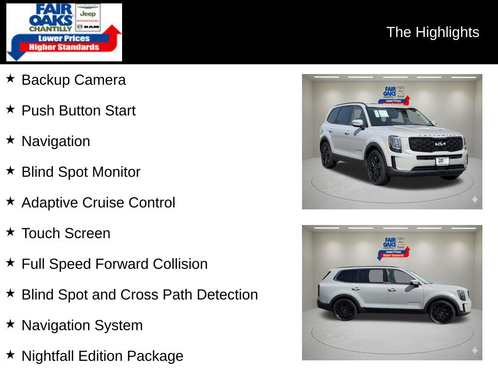 Used 2022 Kia Telluride EX w/ EX Premium Package AWD/4WD image 2