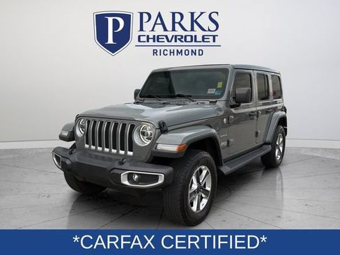 Used 2021 Jeep Wrangler Unlimited Sahara w/ Uconnect 4C Nav & Sound Group AWD/4WD image 3