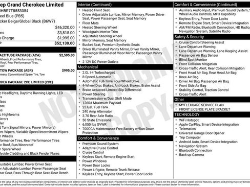 New 2026 Jeep Grand Cherokee Limited w/ Limited Altitude Package AWD/4WD image 2