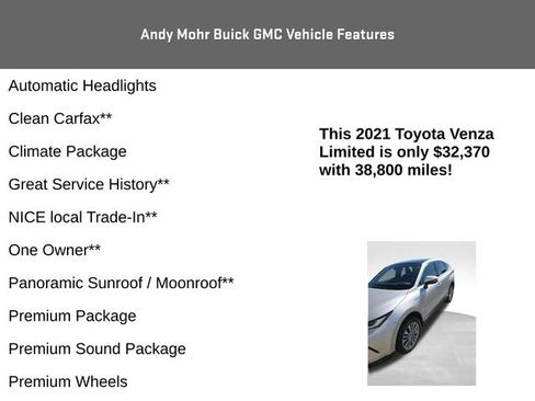 Used 2021 Toyota Venza Limited w/ Advanced Technology Package AWD/4WD image 8