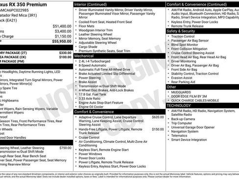 Used 2023 Lexus RX 350 Premium w/ Accessory Package AWD/4WD image 38