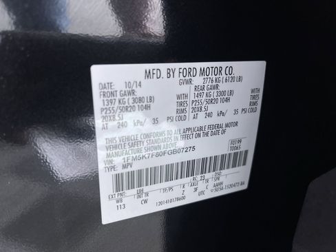 Used 2015 Ford Explorer Limited w/ Equipment Group 301A image 12