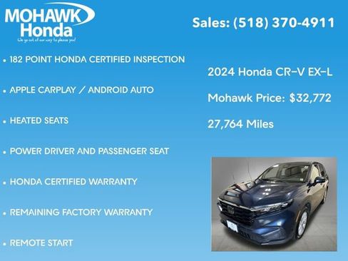 Certified 2024 Honda CR-V EX-L image 16