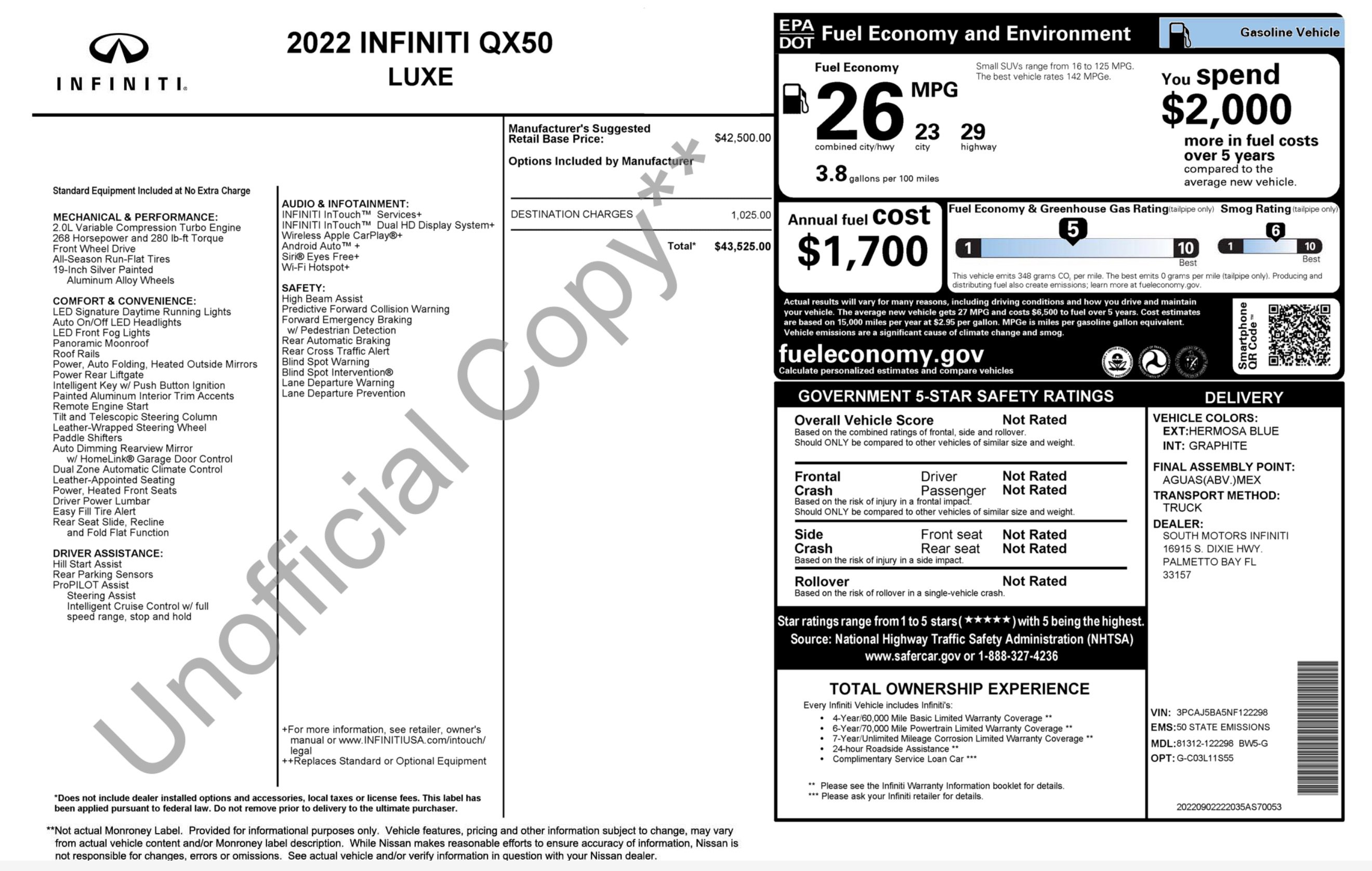 Used 2022 INFINITI QX50 Luxe FWD image 4
