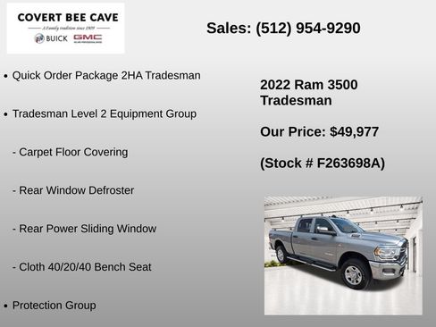 Used 2022 RAM 3500 Tradesman AWD/4WD image 6