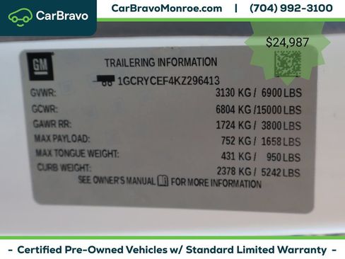 Certified 2019 Chevrolet Silverado 1500 Custom Trail Boss w/ Custom Convenience Package AWD/4WD image 50