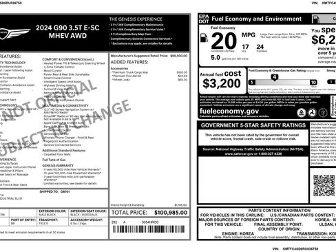 Used 2024 Genesis G90 3.5T image 73