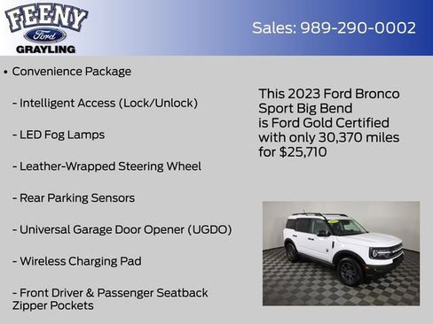 Used 2023 Ford Bronco Sport Big Bend w/ Convenience Package image 13