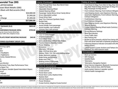 Used 2025 Chevrolet Trax RS w/ Sunroof Package FWD image 6