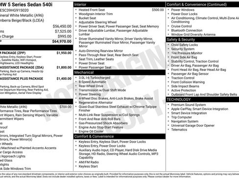 Used 2017 BMW 540i RWD image 2