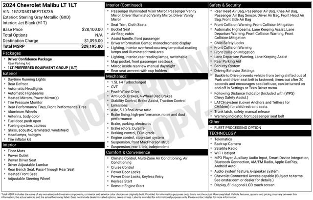 Used 2024 Chevrolet Malibu LT FWD image 30