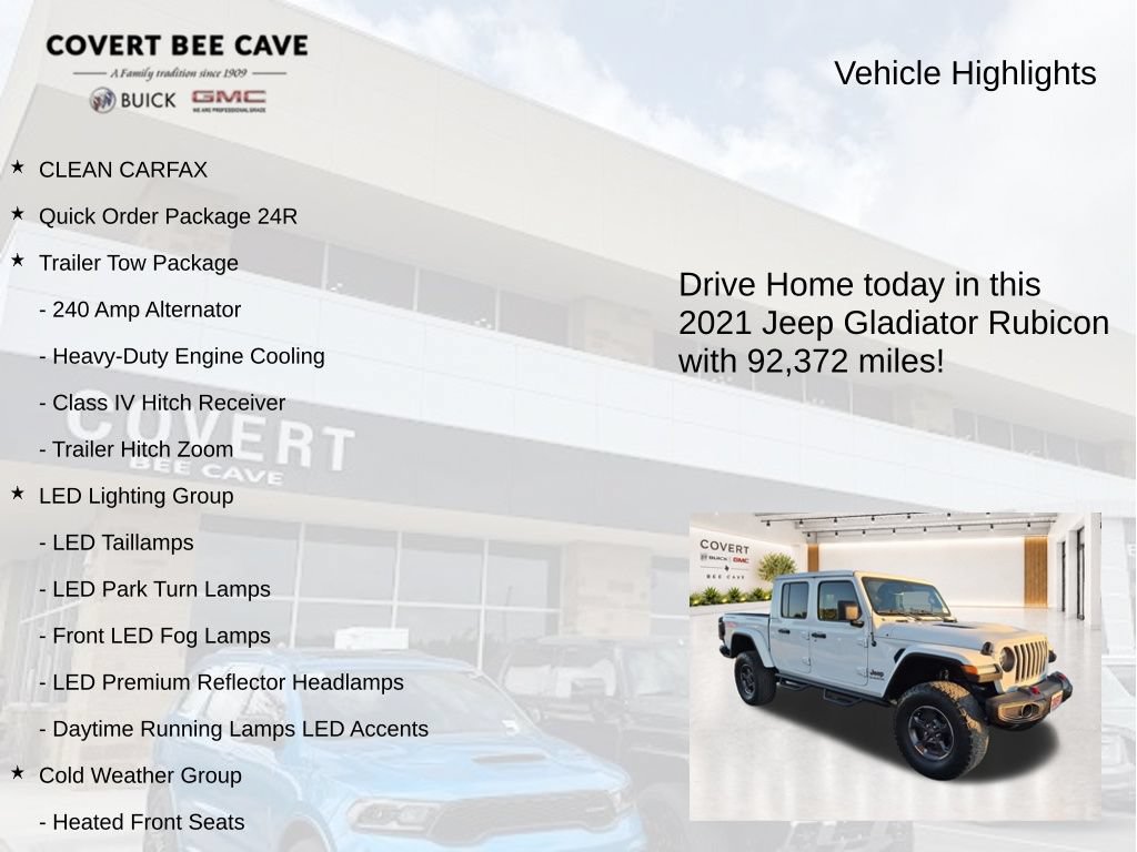 Used 2021 Jeep Gladiator Rubicon AWD/4WD image 6