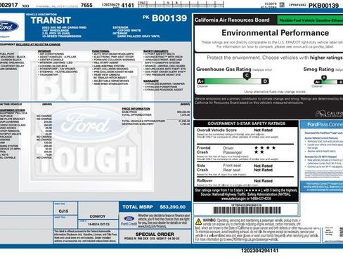 Used 2023 Ford Transit 350 148 High Roof Extended DRW RWD image 3
