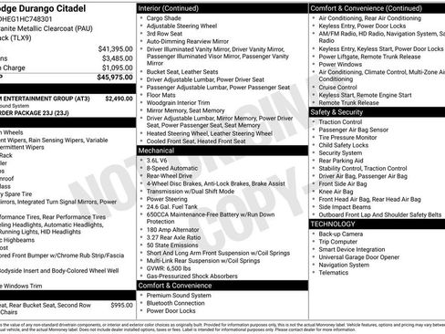 Used 2017 Dodge Durango Citadel w/ Premium Entertainment Group image 4