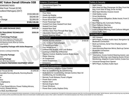 Used 2025 GMC Yukon Denali Ultimate w/ LPO, Floor Liner Package AWD/4WD image 2