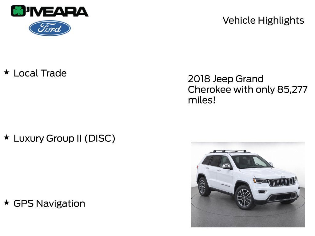 Used 2018 Jeep Grand Cherokee Limited w/ Luxury Group II AWD/4WD image 8