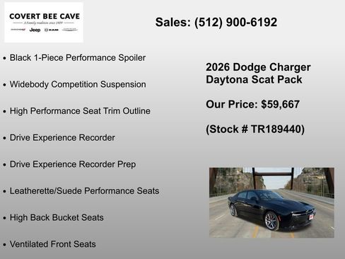 New 2026 Dodge Charger Daytona Scat Pack w/ Track Package AWD/4WD image 18