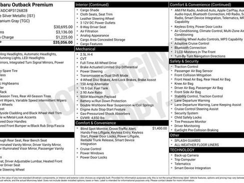 Used 2023 Subaru Outback Premium image 27