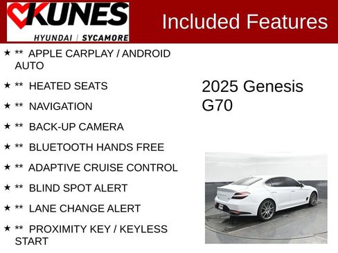 Used 2025 Genesis G70 2.5T AWD/4WD image 2