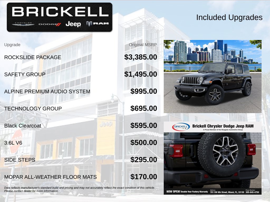 New 2026 Jeep Wrangler Unlimited Sahara w/ Rockslide Package AWD/4WD image 8