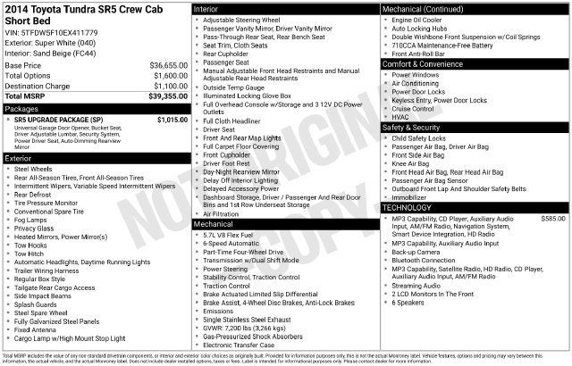 Used 2014 Toyota Tundra SR5 w/ SR5 Upgrade Package AWD/4WD image 5