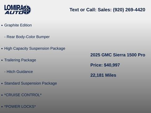 Used 2025 GMC Sierra 1500 Pro w/ Graphite Edition AWD/4WD image 10
