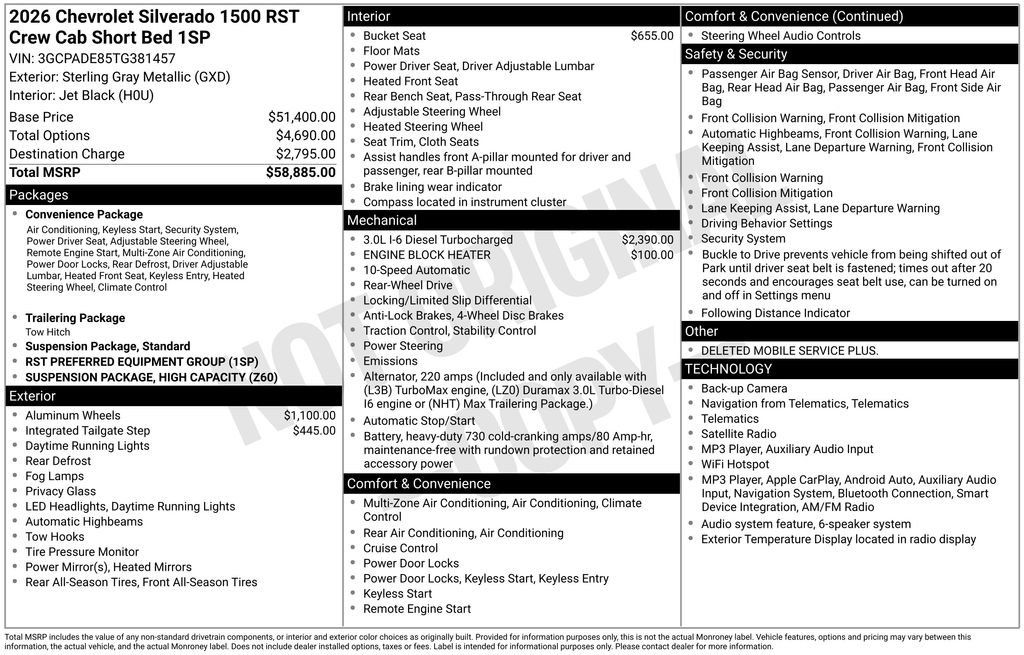 Used 2026 Chevrolet Silverado 1500 RST RWD image 6