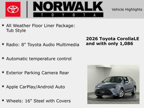 Used 2026 Toyota Corolla LE FWD image 10