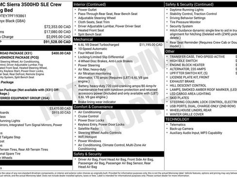 Used 2023 GMC Sierra 3500 SLE w/ X31 Off-Road Package AWD/4WD image 3