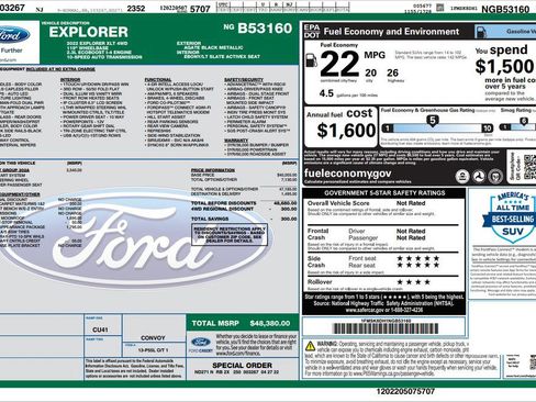 Used 2022 Ford Explorer XLT w/ Equipment Group 202A image 1