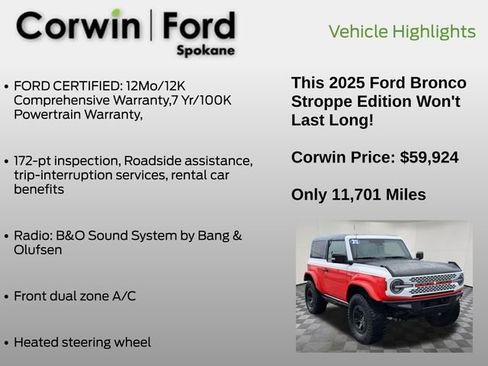 Used 2025 Ford Bronco Stroppe Edition AWD/4WD image 7