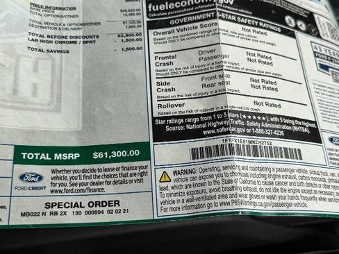 Certified 2021 Ford F150 Lariat w/ Equipment Group 502A High AWD/4WD image 39
