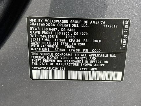 Used 2020 Volkswagen Atlas Cross Sport S FWD image 12
