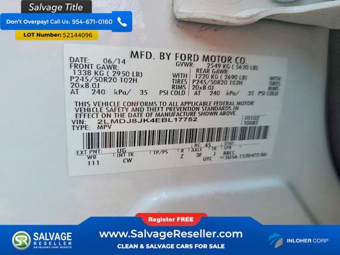 Used 2014 Lincoln MKX AWD w/ Equipment Group 102A image 17